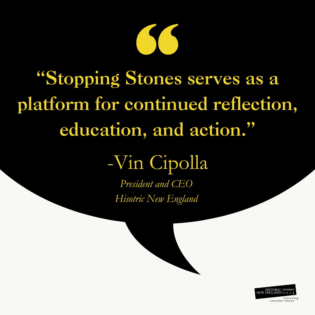 Historic New England announced they are continuing the work of Stopping Stones—a public art initiative fostering racial healing. Since 2020, memorials have been installed across 8 states, honoring the memory and humanity of enslaved individuals in the U.S.
•
#HNESummit