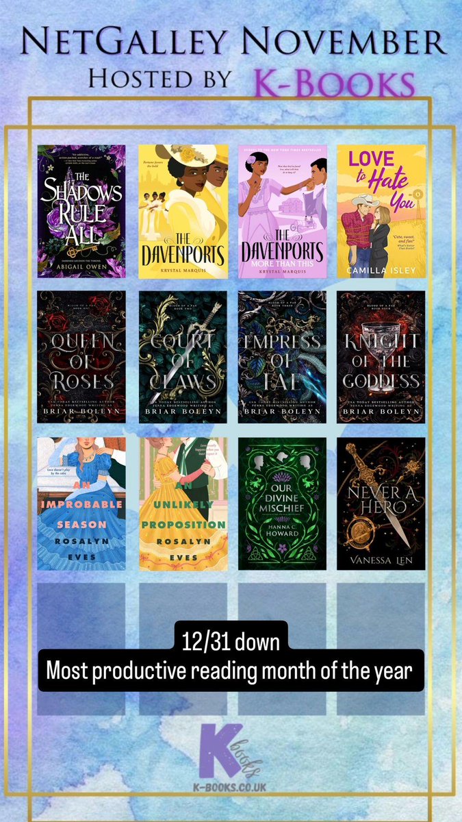 #netgalleynovember is going so well this year. I actually have hope I may get to read physical books next year. I desperately need the final book in the monsters trilogy, i can't stop thinking about that world.