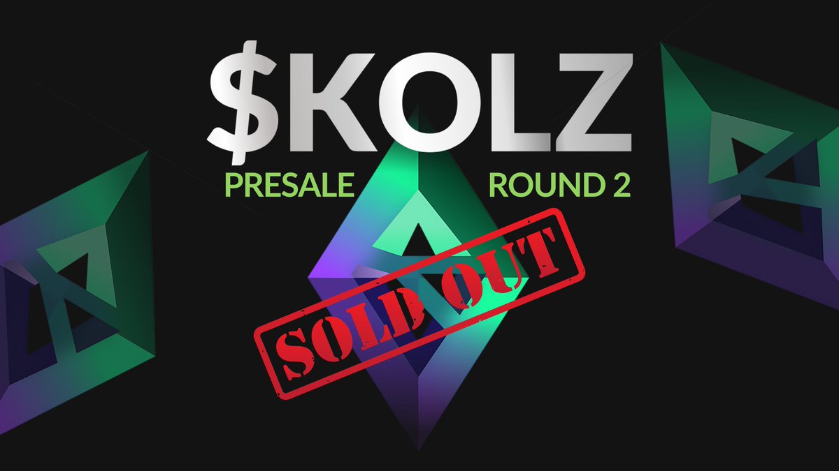 🔥 ROUND 2 SOLD OUT IN MINUTES! 🔥

We’re absolutely blown away — $KOLZ sold out its second presale round instantly! 🤯 The hype is real, and HUGE things are coming. ⚡️

The final presale on <a href="/TheGemPad/">𝗚𝗲𝗺𝗣𝗮𝗱</a> drops November 21st. If the last round was any indication, this one’s set to