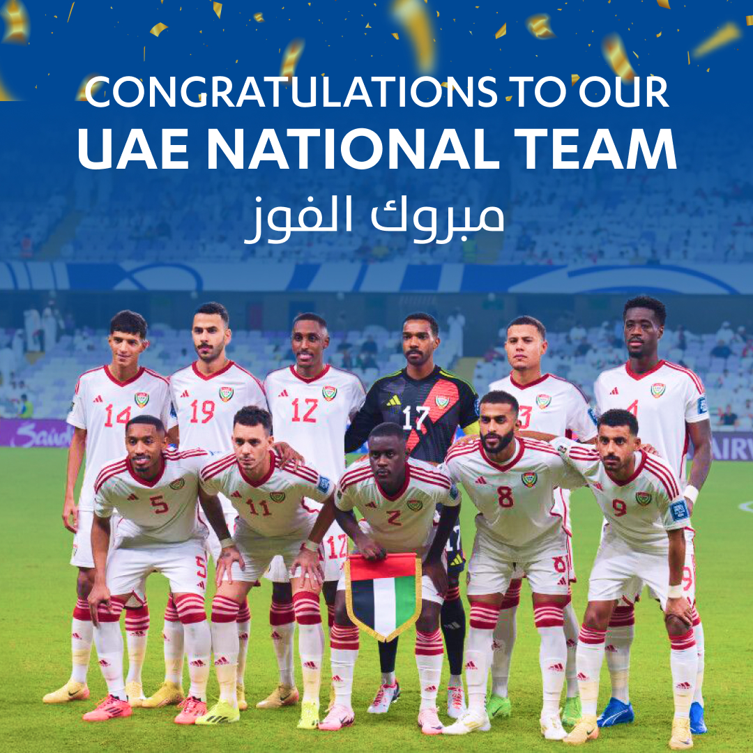 EmaratOfficial's tweet photo. ألف مبروك لمنتخبنا الوطني هذا الفوز الكبير. خلفك يالأبيض.
Emarat congratulates the UAE football team on an outstanding victory!

#امارات #تزود_بالوقود_مع_امارات #سلسلة_محطات_امارات #وقود_مع_امارات #تمتع_بالقيادة_مع_امارات #تجربة_امارات https://t.co/f8381ZUDYD