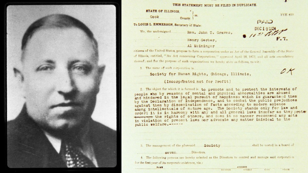 ChicagoMuseum's tweet photo. Join us & @GerberHart at CHM on 12/10, 6–9pm, for an #OUTatCHM panel talk 100 Years of #LGBTQIA+ Rights: #HenryGerber & the Society for Human Rights. Hear about the history of the early gay rights movement in the US & Chicago’s place in queer history. Tix:
https://t.co/dTuCrsb5cT https://t.co/QOvH4VTR7g