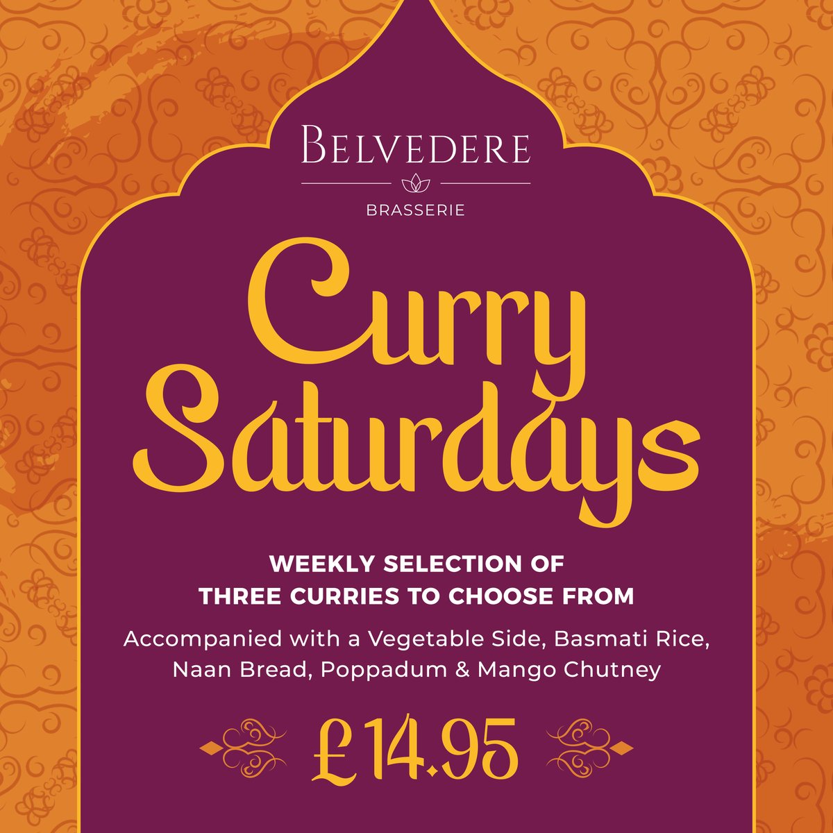 BridGolfClub's tweet photo. Curry Saturdays! 🍛

Starting this weekend 🗓️ Book now...

🏌️Golf 🍽️ Dine 🛏️ Stay
📲 01262 606367
📧 enquiries@bridlingtongolfclub.co.uk https://t.co/QnvFa00TvK
