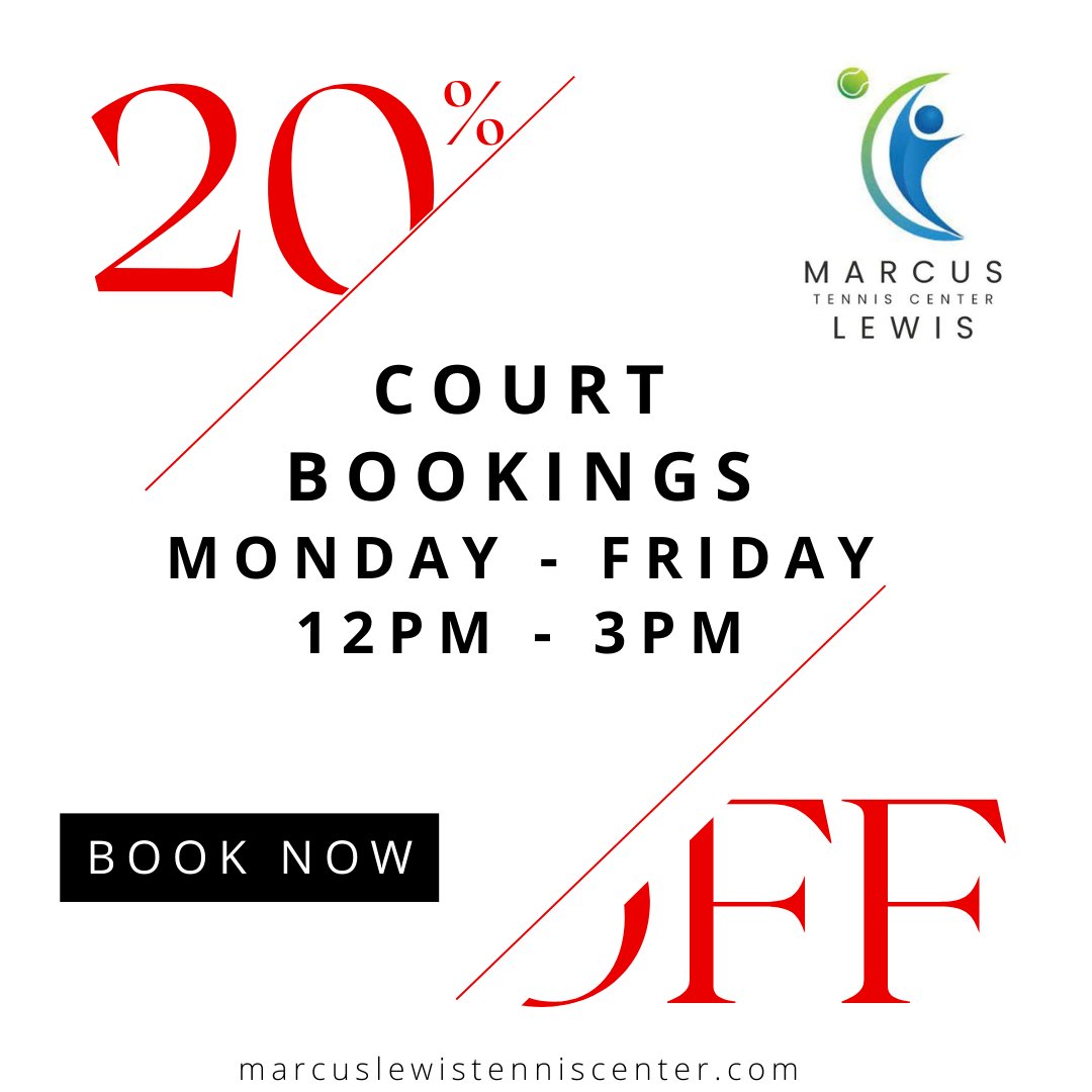 Don't be left out in the cold. Book a court today!
marcuslewistenniscenter.com