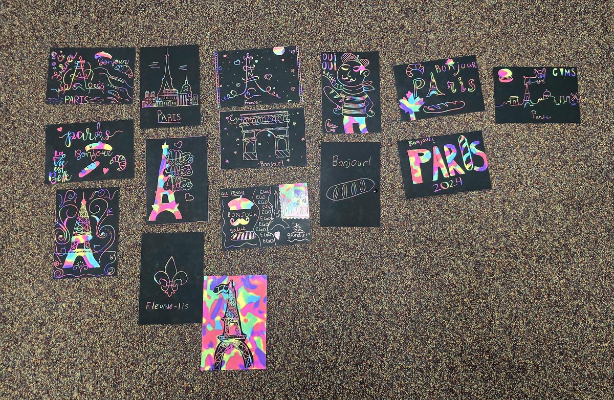 National French Week scratch art!