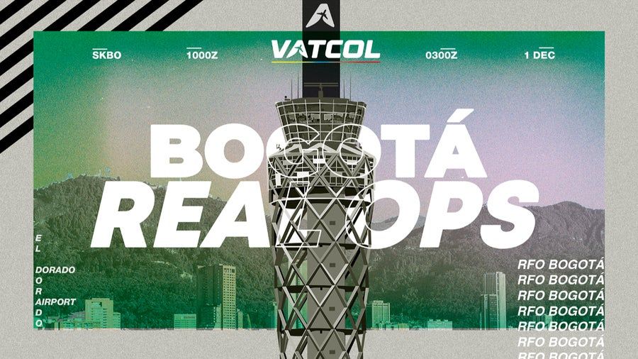 vatsim's tweet photo. This December 1st we have a date! We invite you to live a unique experience of realistic operations in El Dorado (SKBO) in Bogotá, with full ATC and real-time traffic so you can test your skills. BOOK YOUR FLIGHT From 17 November at https://t.co/agdhJNResi. https://t.co/Ih9rTIJn3i