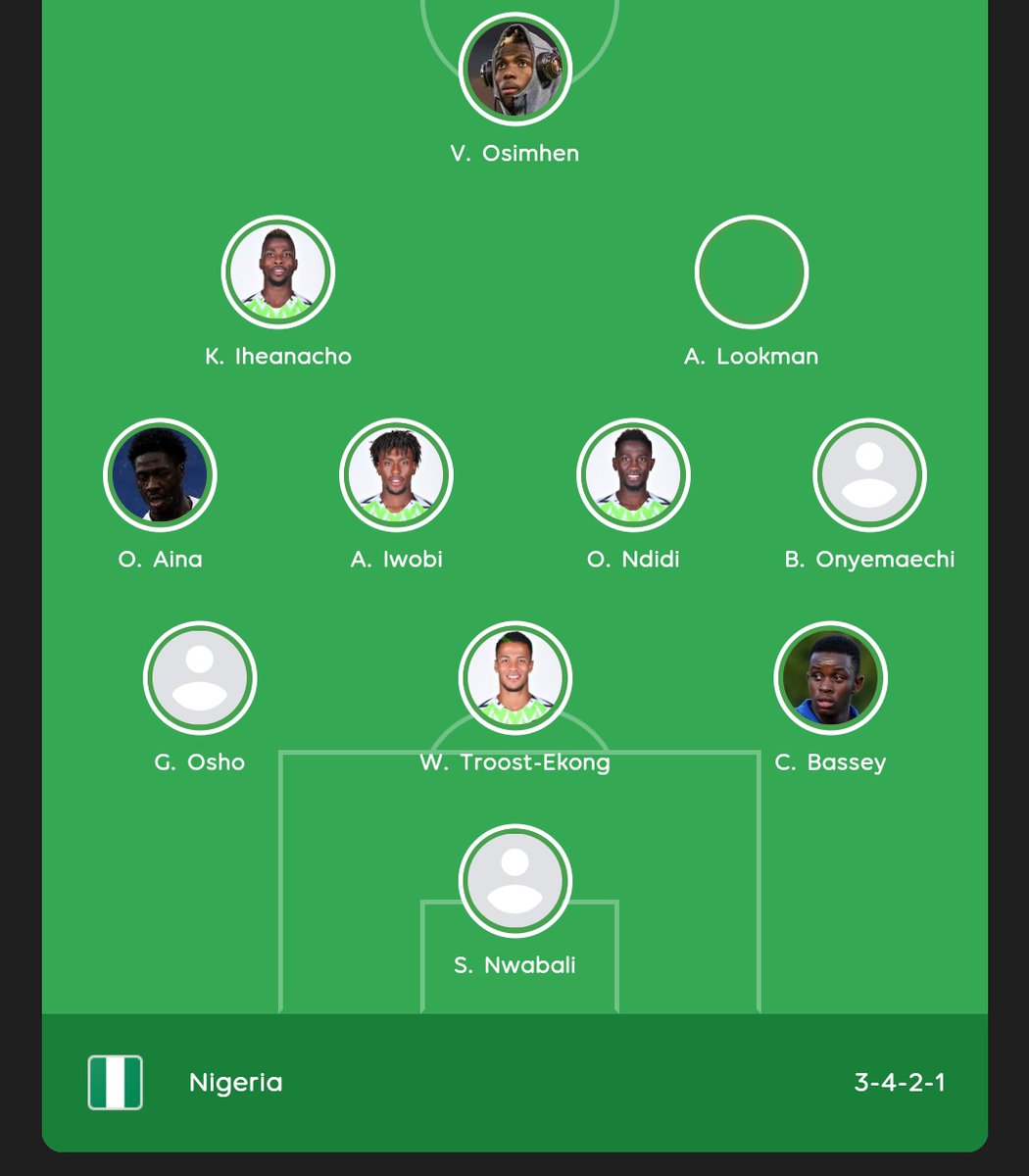 Tonight the <a href="/NGSuperEagles/">🇳🇬 Super Eagles</a> face the squirrels of Benin Republic.

Who wins tonight? Will <a href="/victorosimhen9/">Victor Osimhen</a> score after his return to the super eagles following the injury that stopped him from playing in the last games.

Nigeria Benin Rohr Osho Debut Okoye