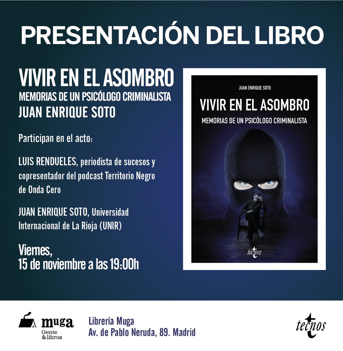 ¡Queridos seguidores! Os esperamos mañana en la presentación del título "Vivir en el asombro" de <a href="/JuanEnriqsoto/">Juan Enrique Soto</a> junto con Luis Rendueles

📌Librería <a href="/mugalibros/">Librería Muga</a> a las 19:00 horas ¡os esperamos!