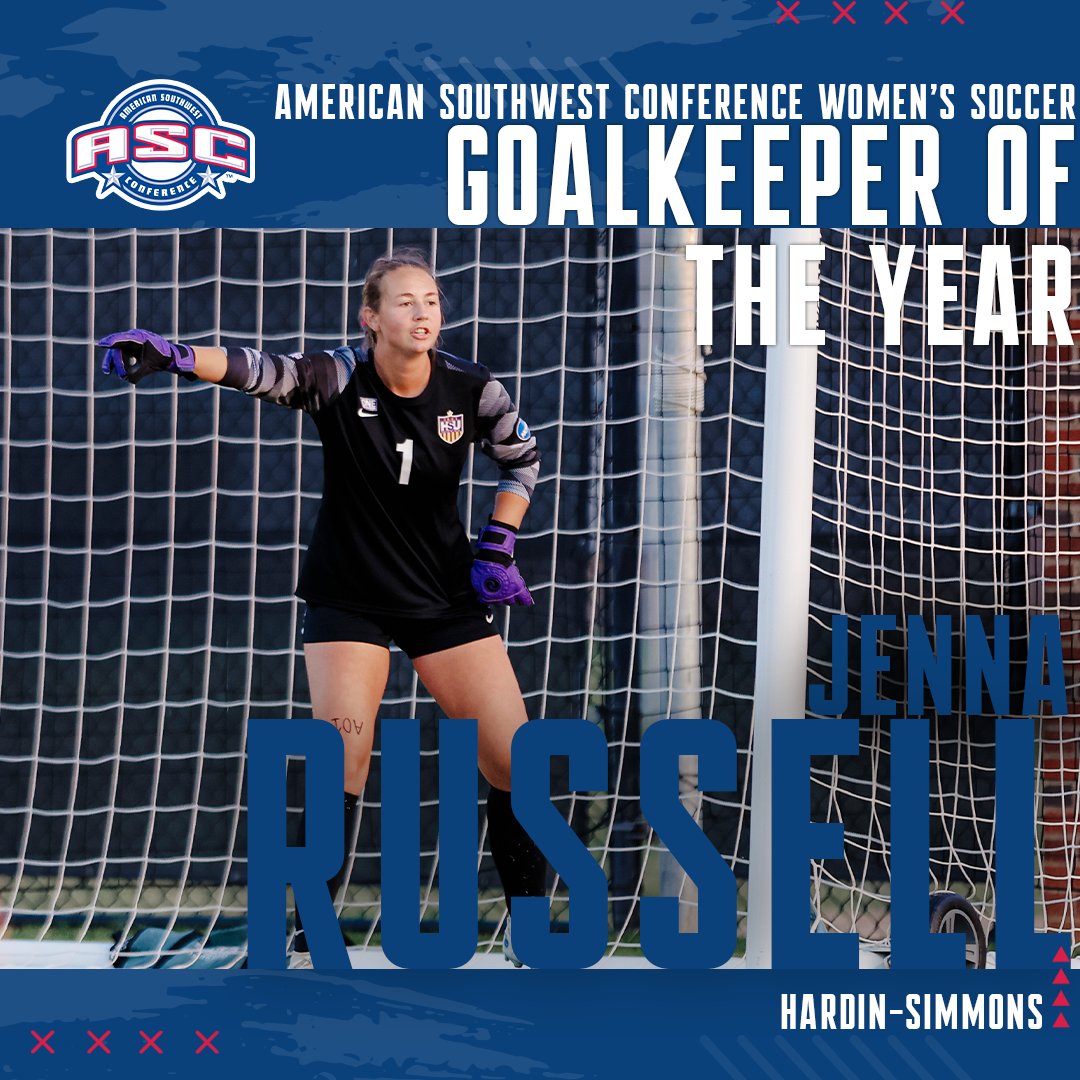WSOC | Goalkeeper of the Year

⭐Jenna Russell⭐

#ascsports #ascsoc #d3soc | <a href="/HSUAthletics/">HSU Athletics</a>
