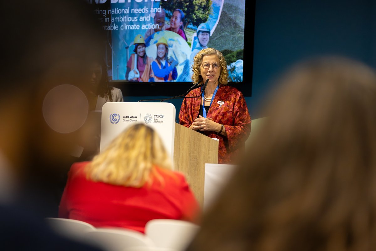 Inger Andersen (@andersen_inger) on Twitter photo The #ParisAgreement goal of 1.5 is mathematically possible.
Just.
NDCs 3.0 can be nothing less than truly ambitious. Investments in solar, wind & forestry. Tackling methane, construction & cooling. And much more.
#COP29 call to action is clear. <a href="/UNEP/">UN Environment Programme</a> stands ready to support. The #ParisAgreement goal of 1.5 is mathematically possible.
Just.
NDCs 3.0 can be nothing less than truly ambitious. Investments in solar, wind & forestry. Tackling methane, construction & cooling. And much more.
#COP29 call to action is clear. <a href="/UNEP/">UN Environment Programme</a> stands ready to support.