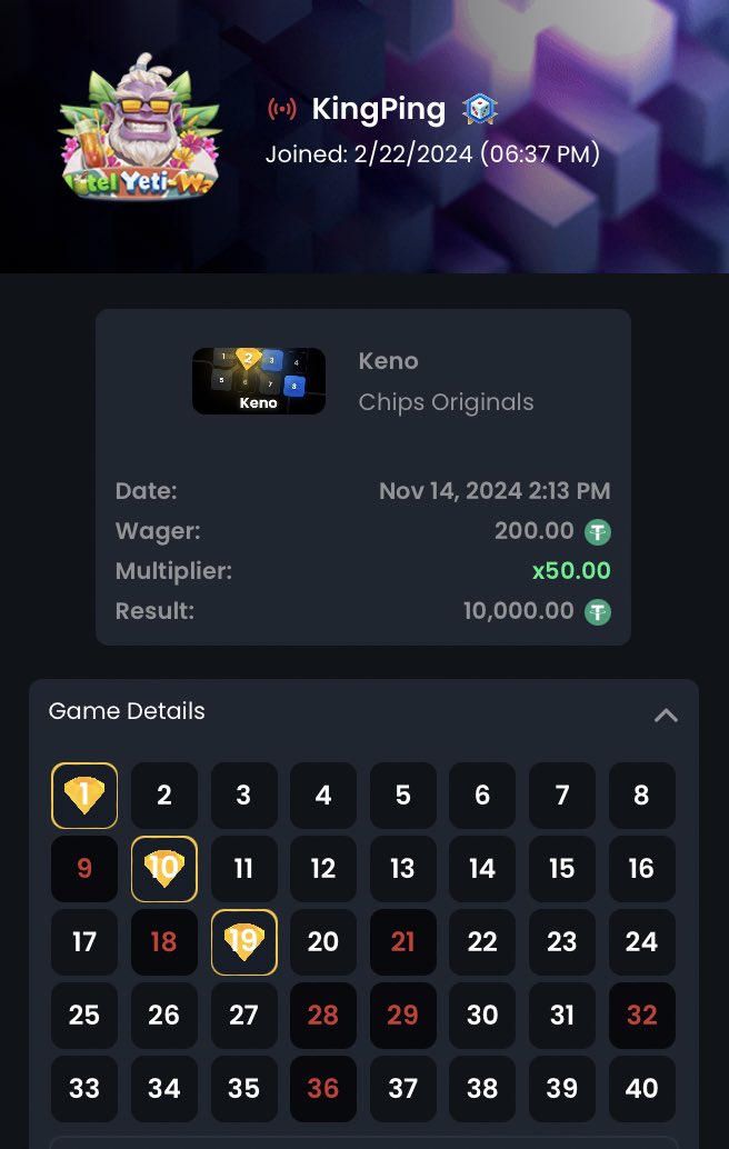 KENO $10,000 WIN! 🤯💰🥳

<a href="/chipsgg/">Chips.gg</a> | chips.gg/signup?r=kingm…