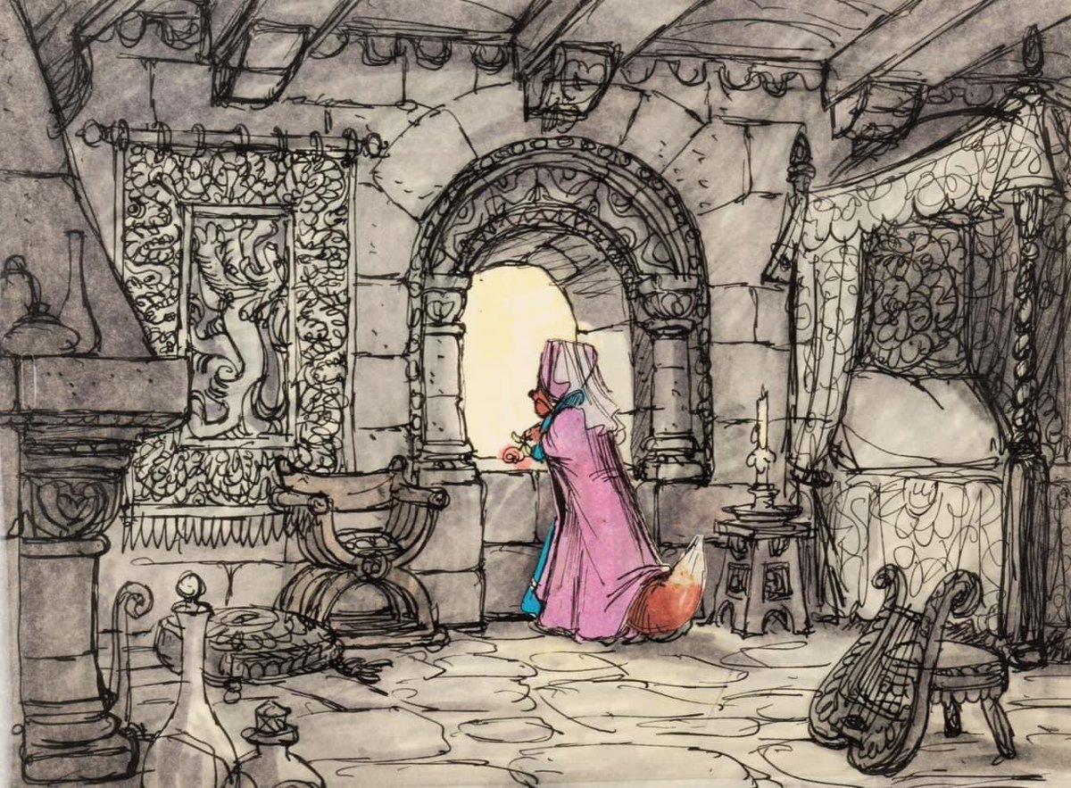 Traditional2D's tweet image. Disney's Robin Hood concept art by Ken Anderson. Some considered him the 10th @Disneys9OldMen.