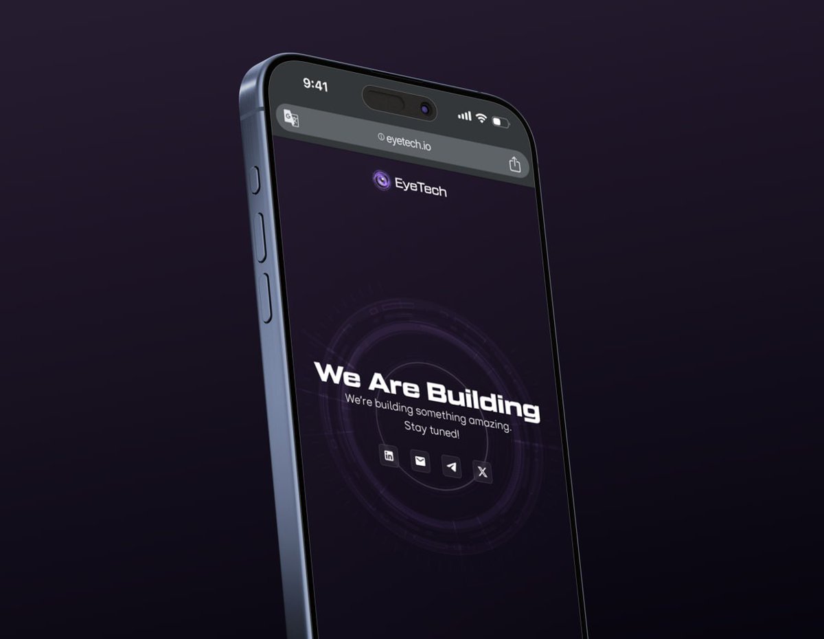 EyeTechX's tweet image. #WeAreBuilding.

#EyeTech $EYE #EyeChart #EyeTrade #EyeTrack #ETH $ETH #AI
