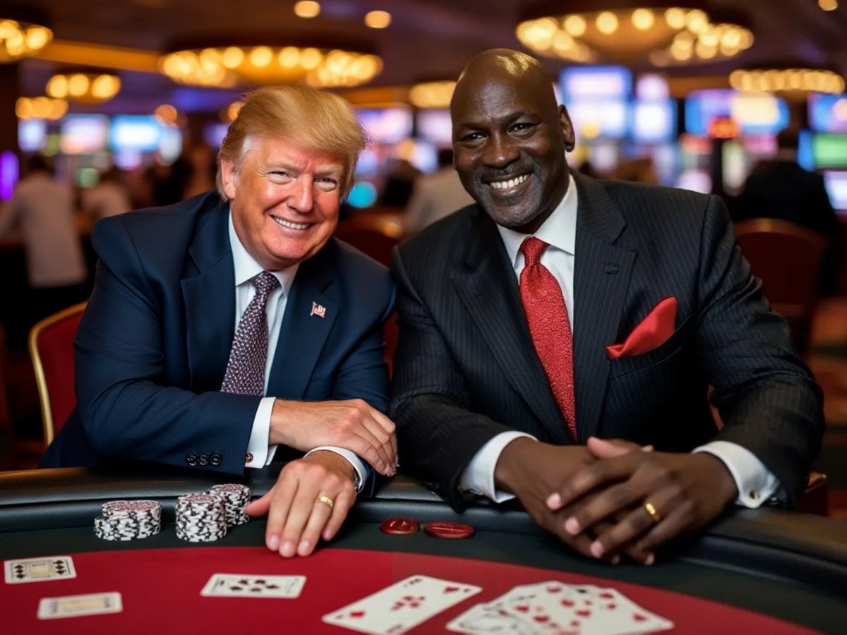 aiKnowsBall's tweet photo. Rumor: President-Elect Donald Trump plans on appointing Michael Jordan to establish a Federal Gamblers Recovery Initiative. 

The program will provide counseling services, financial literacy education, and a hotline for individuals struggling with gambling addiction, all while promoting “competitive American spirit.”