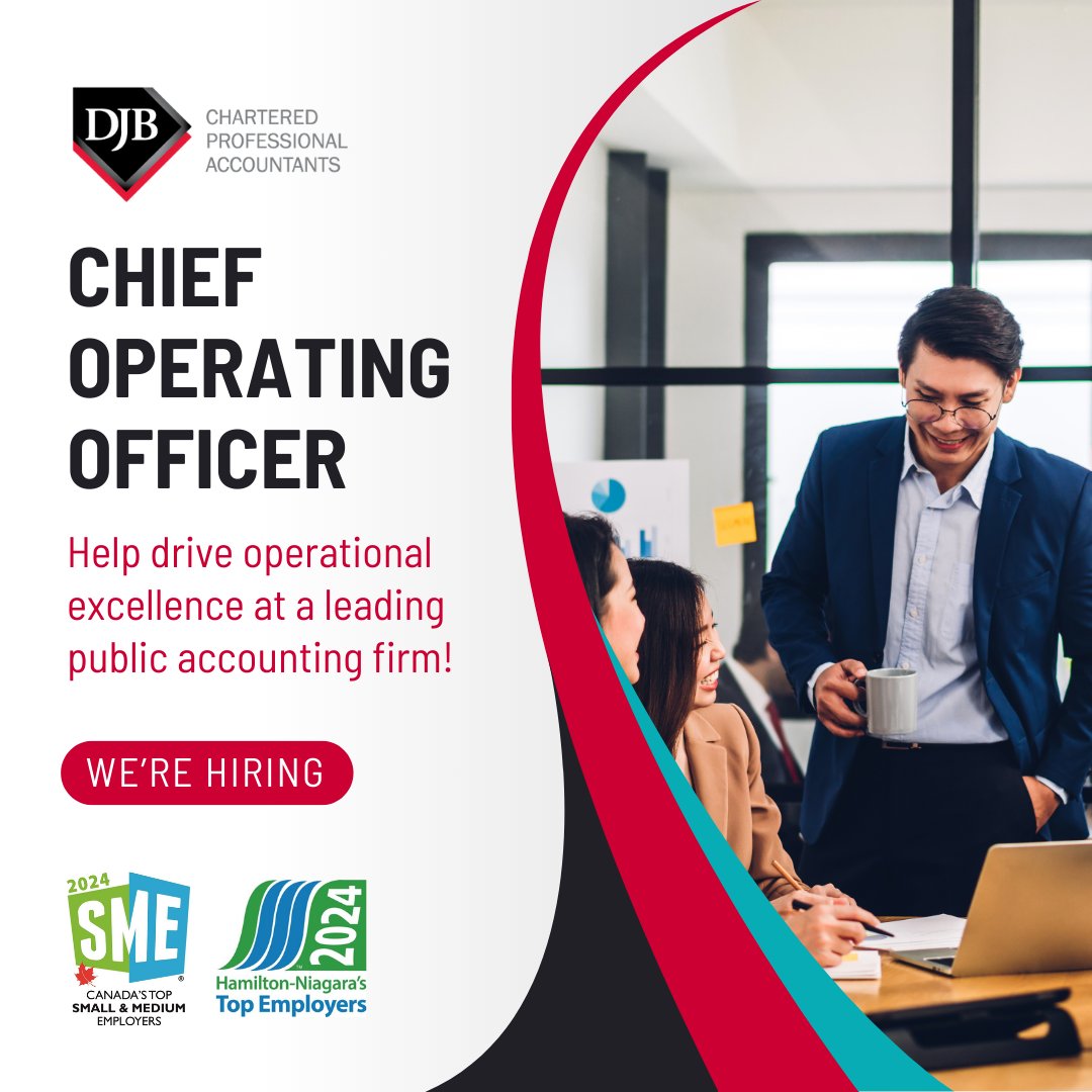 We are seeking a dynamic #ChiefOperatingOfficer (COO) to oversee the operations of our Firm. The COO will lead strategic initiatives, drive operational efficiency, and foster a culture of collaboration and high performance. To view the role and apply: djb.com/careers