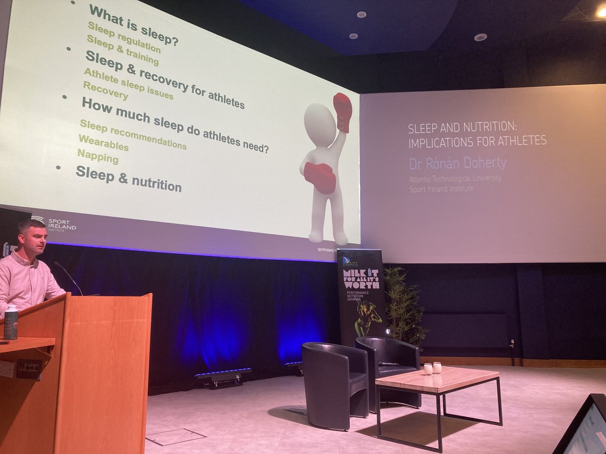 Dr Rónán Doherty <a href="/theronandoherty/">Rónán Doherty</a>, Lecturer at Atlantic Technological University &amp; Sport Ireland tells us about Sleep and nutrition and the implications for athletes at our #MilkItNI sports nutrition seminar.