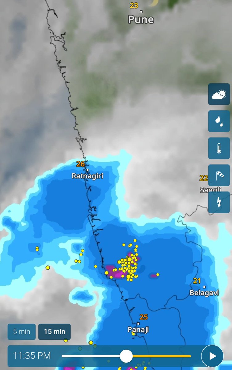 meet_abhijit's tweet photo. Expected #thunderstorm flaring over the South #Konkan region of #Maharashtra

#Rainfall till 11.59 pm of 14-11-24 ⛈️

#Walawal 55 mm
#Sarambal 41
#Oros 27
#Jambhare 24
#Kudal 23
#Dukanwadi 19
#Amboli 18
#Talamba 17
#Devgad 11
#Chandgad &amp; #Kitwade 10

#KonkanWeather #WeatherUpdate https://t.co/l4KY9qhQf6