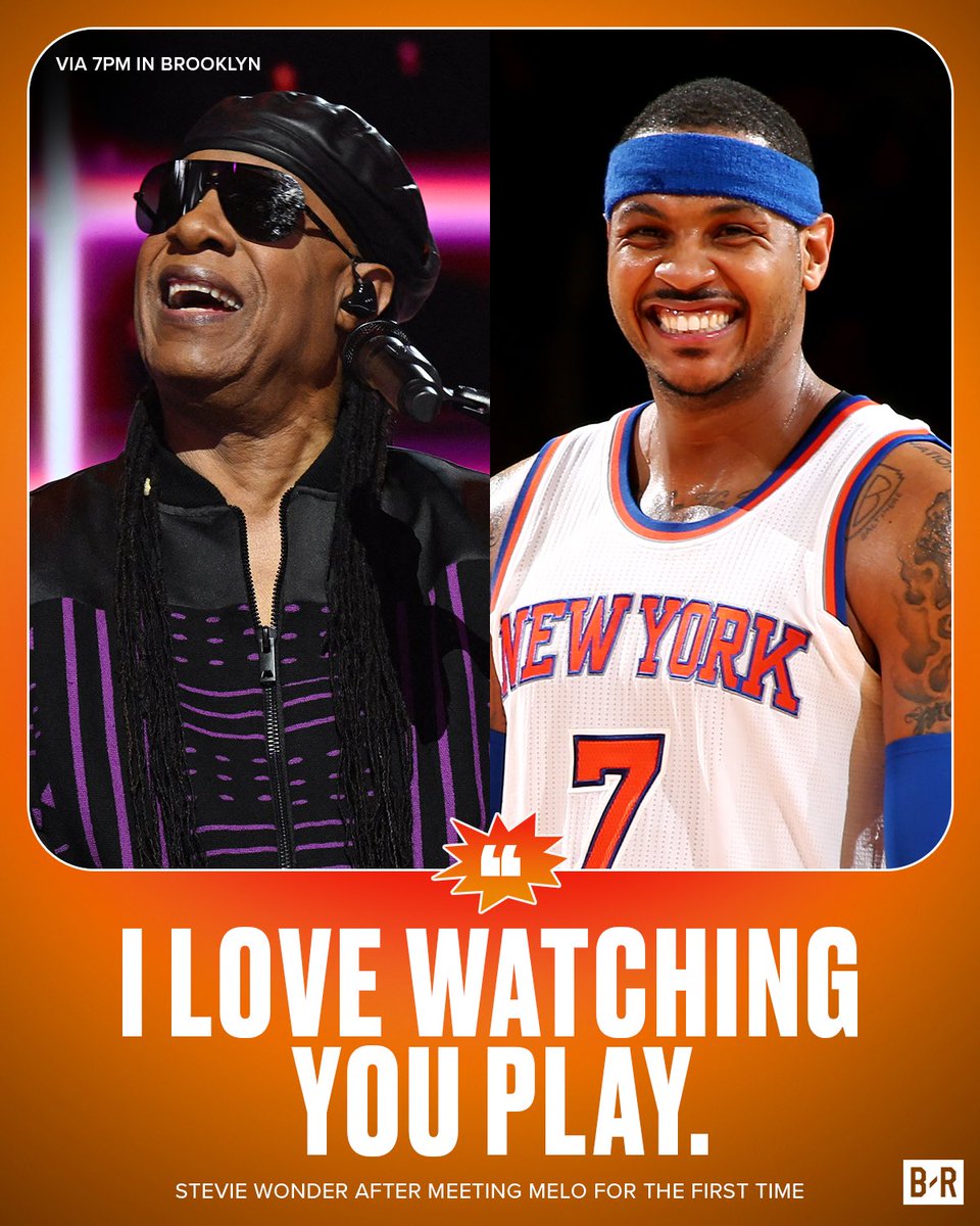 Stevie Wonder is a fan of Melo's game 🙌

(via <a href="/7PMinBrooklyn/">7PM in Brooklyn</a>)