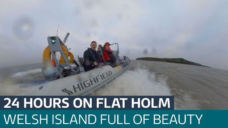 The island of Flat Holm in the Bristol Channel has seen an increase in visitors from the mainland this year. We sent our reporter Hamish Auskerry to spend 24 hours on the island. bit.ly/40NW2AO