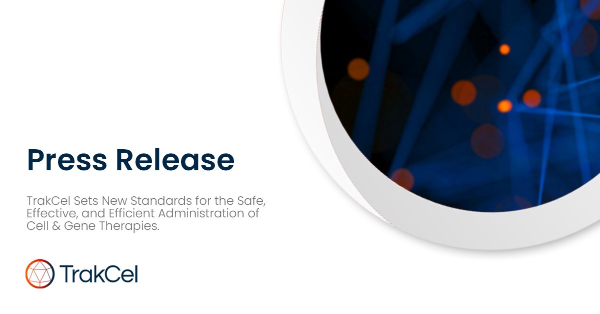 Press Release! 📢

TrakCel Sets New Standards for the Safe, Effective, and Efficient Administration of Cell &amp; Gene Therapies.

trakcel.com/news/trakcel-s…

#CellAndGeneTherapies #Innovation #Biotech #AdvancedTherapies #TrakCel #PressRelease #ApprovedTherapies #CGT #CGTNews