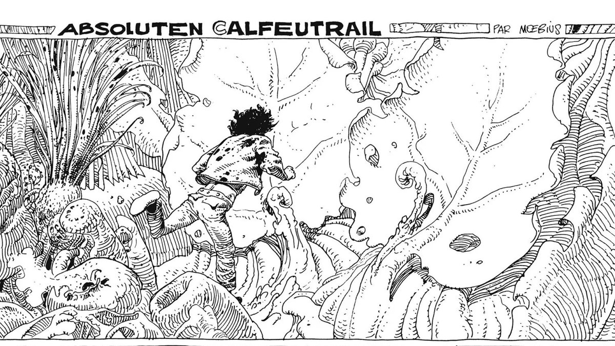 Humanoids (@humanoidsinc) on Twitter photo Humanoids "will continue the Metal Hurlant tradition of mashing up sci-fi, fantasy, and comics culture in ways that are as heady as they are visually stimulating." —<a href="/BoingBoing/">Boing Boing</a>
<a href="/garethb2/">Gareth Branwyn</a> previews Mœbius' "Absoluten Calfeutrail."
boingboing.net/2024/11/14/hum… Humanoids "will continue the Metal Hurlant tradition of mashing up sci-fi, fantasy, and comics culture in ways that are as heady as they are visually stimulating." —<a href="/BoingBoing/">Boing Boing</a>
<a href="/garethb2/">Gareth Branwyn</a> previews Mœbius' "Absoluten Calfeutrail."
boingboing.net/2024/11/14/hum…