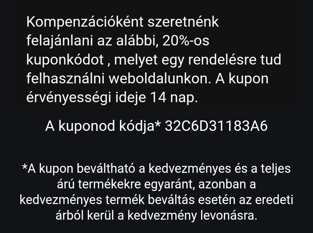 s0ftestecho's tweet photo. CCC kupon valakinek?
nekem most nincs rá szükségem a közeljövőben:) #huntwitter #huntwt https://t.co/3ZzjY1JxV4