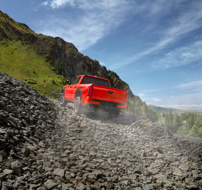 A bluebird day, an open trail, a full tank of gas and the keys to a new Toyota Tacoma. Is there anything better? We don't think so.