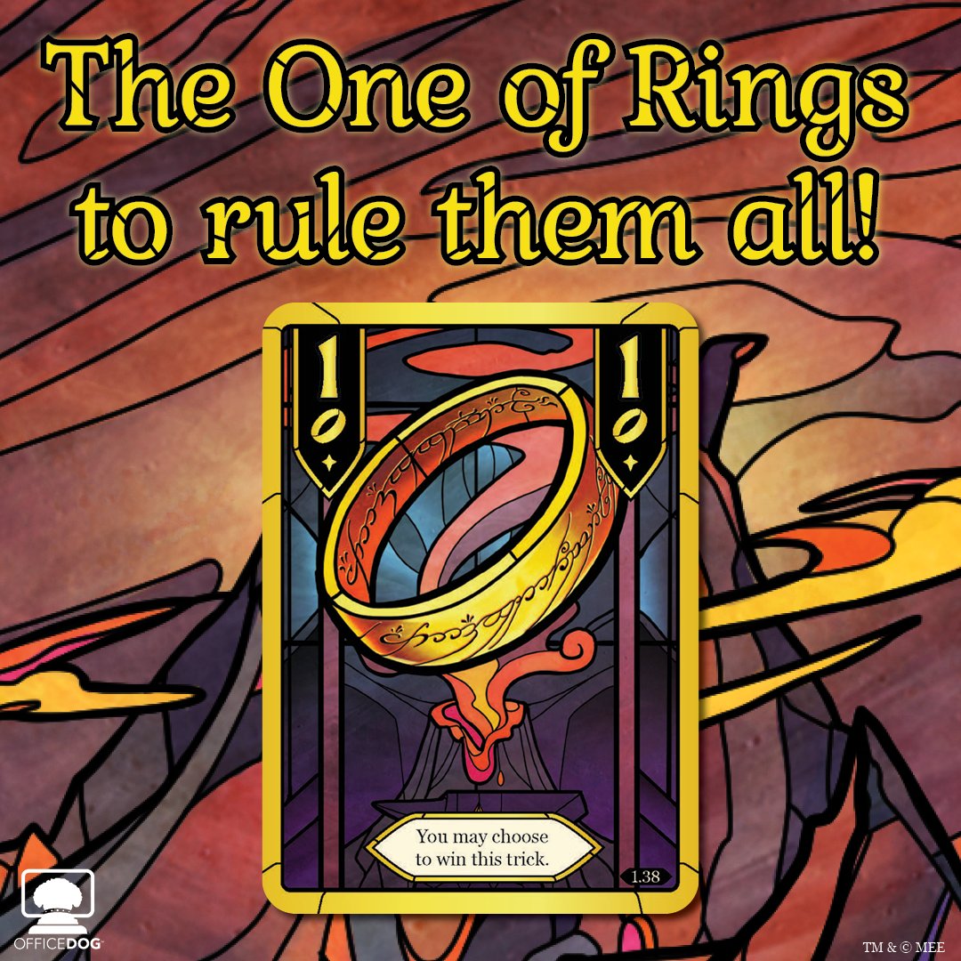 The One Ring is what sets The Fellowship of the Ring: Trick-Taking Game apart from other cooperative trick-taking games. Typically, there is a trump suit which will win over the others, but in this game, there is only one card - the one card to rule them all, one might say 😏