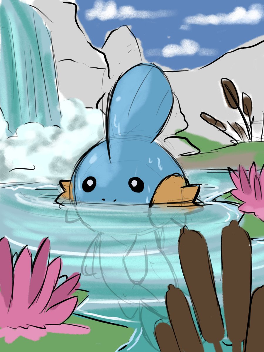 NonstopNaCI's tweet photo. Mudkip WIP https://t.co/iiW8DuNs2f