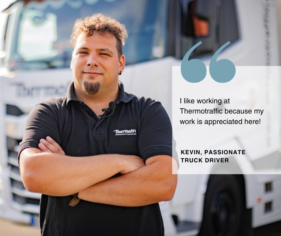 ThermotrGroup's tweet photo. That's what our team says!😊

I like working at Thermotraffic because my work is appreciated here!
- Kevin, passionate truck driver
#work #truckdriver #happyatwork #ouremployees #youropinionmatters https://t.co/u3DghamqWF