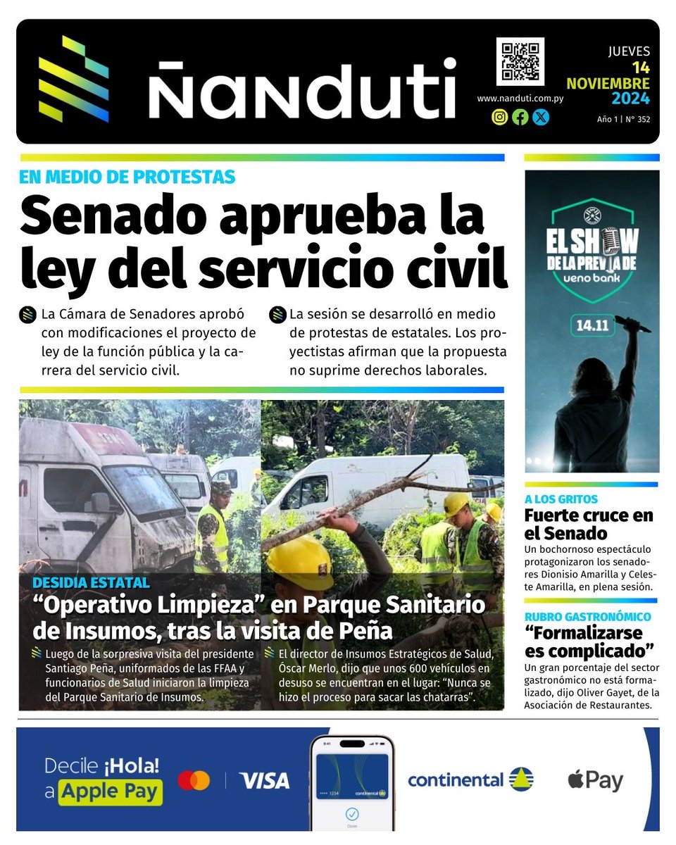 #Música🎶en la <a href="/rockandpop955/">Rock&Pop Paraguay</a> : Potencia y emociones en el #TaraguiRock 🇦🇷 con #PassiFlorx ✨y #SuperNova⭐️

#PrincipalesTitulares 📰de <a href="/nanduti/">Radio Ñandutí</a>  siempre «Tu Primera Fuente de Información»

Leé más en: 

📲 linktr.ee/nanduti1020

👩🏻‍💻 linktr.ee/rockandpoppy

#RockandPop 🎸