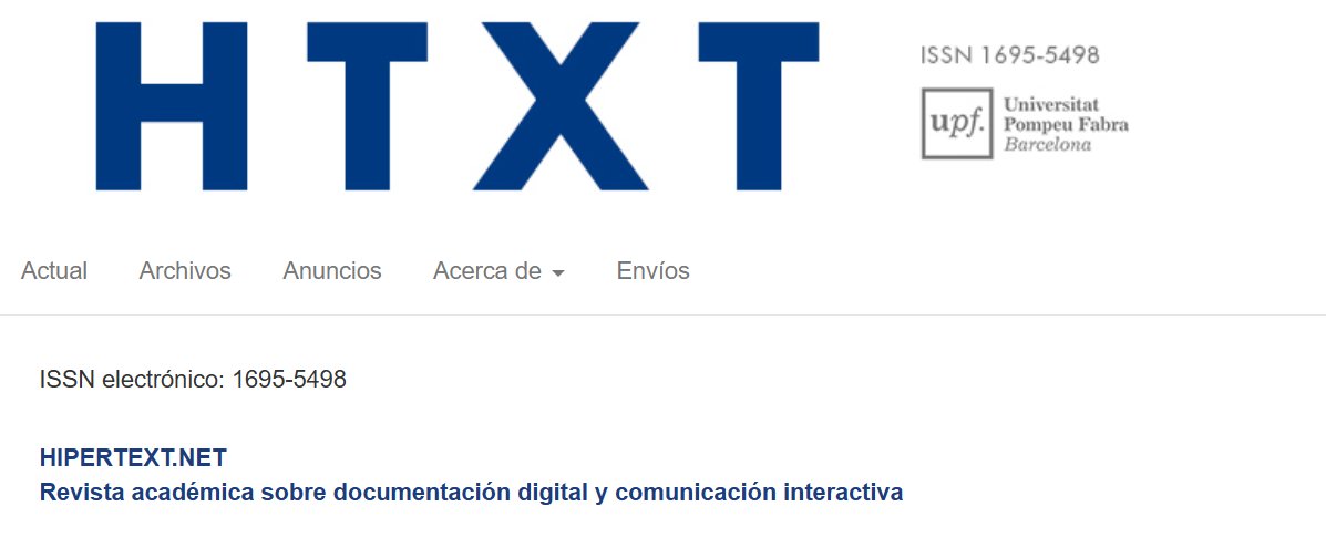 Lluís Codina (@lcodina) on Twitter photo Hipertext net es una revista con alta visibilidad e índices de impacto (Q1 en Dialnet Métricas). También es una de las mejor maquetada del sector. Ahora es además una revista de Web of Science. Gracias a todos los autores. Felicidades al equipo editorial. 
raco.cat/index.php/Hipe… Hipertext net es una revista con alta visibilidad e índices de impacto (Q1 en Dialnet Métricas). También es una de las mejor maquetada del sector. Ahora es además una revista de Web of Science. Gracias a todos los autores. Felicidades al equipo editorial. 
raco.cat/index.php/Hipe…