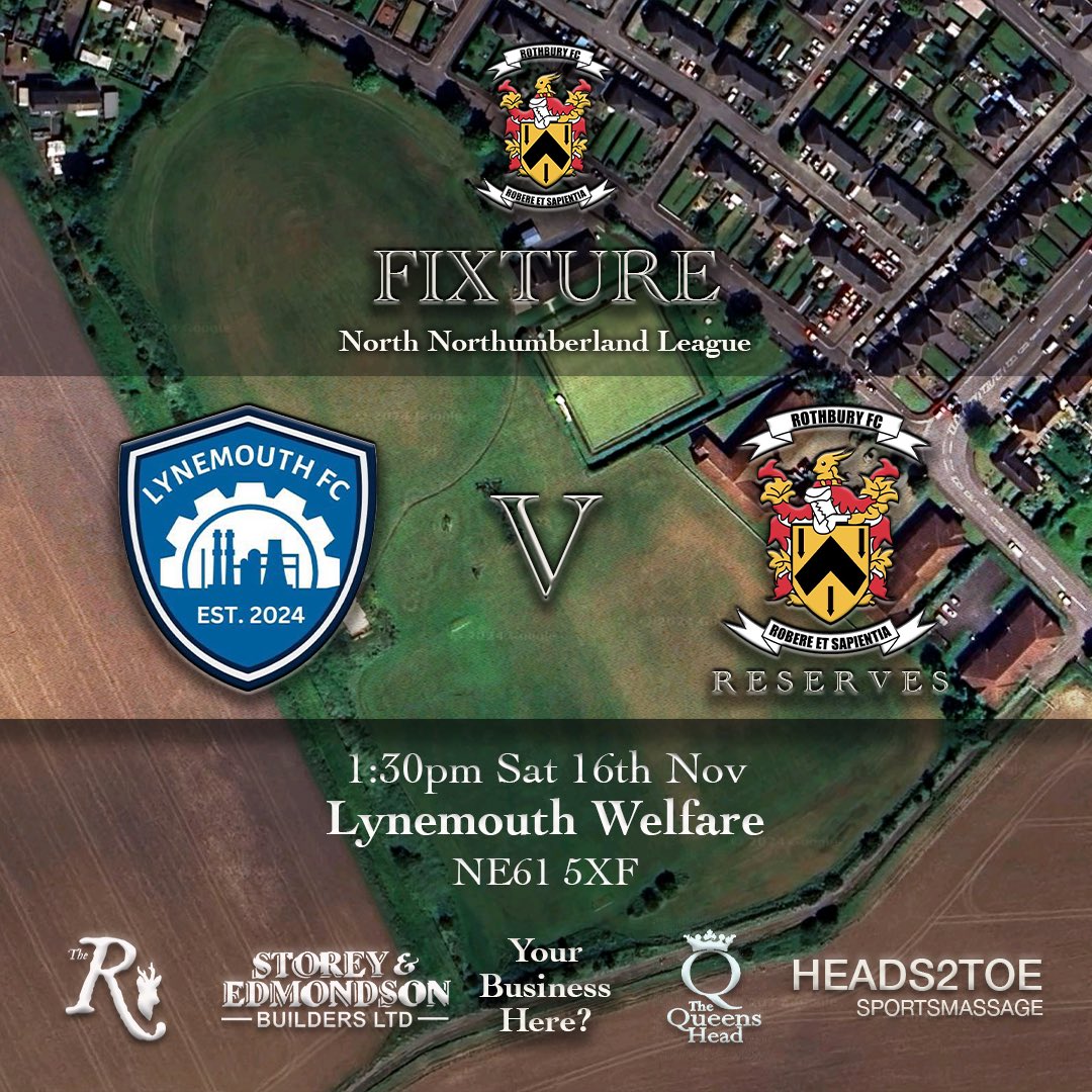 Rothbury Football Club (@fcrothbury) on Twitter photo ๐๐ถ๐
๐๐๐ฟ๐ฒ๐
Back at Armstrong Park after weeks away to welcome <a href="/wqsaints/">WillingtonQuaySaints</a>.
The Reserves head to the coast to take on <a href="/LynemouthFC/">Lynemouth FC</a>.
๐ ๐ฎ๐๐ฐ๐ต ๐ฆ๐ฝ๐ผ๐ป๐๐ผ๐ฟ: Young's Electrical.
Expert electricians based in Rothbury offering a range of electrical services.
#upthereds ๐๐ถ๐
๐๐๐ฟ๐ฒ๐
Back at Armstrong Park after weeks away to welcome <a href="/wqsaints/">WillingtonQuaySaints</a>.
The Reserves head to the coast to take on <a href="/LynemouthFC/">Lynemouth FC</a>.
๐ ๐ฎ๐๐ฐ๐ต ๐ฆ๐ฝ๐ผ๐ป๐๐ผ๐ฟ: Young's Electrical.
Expert electricians based in Rothbury offering a range of electrical services.
#upthereds