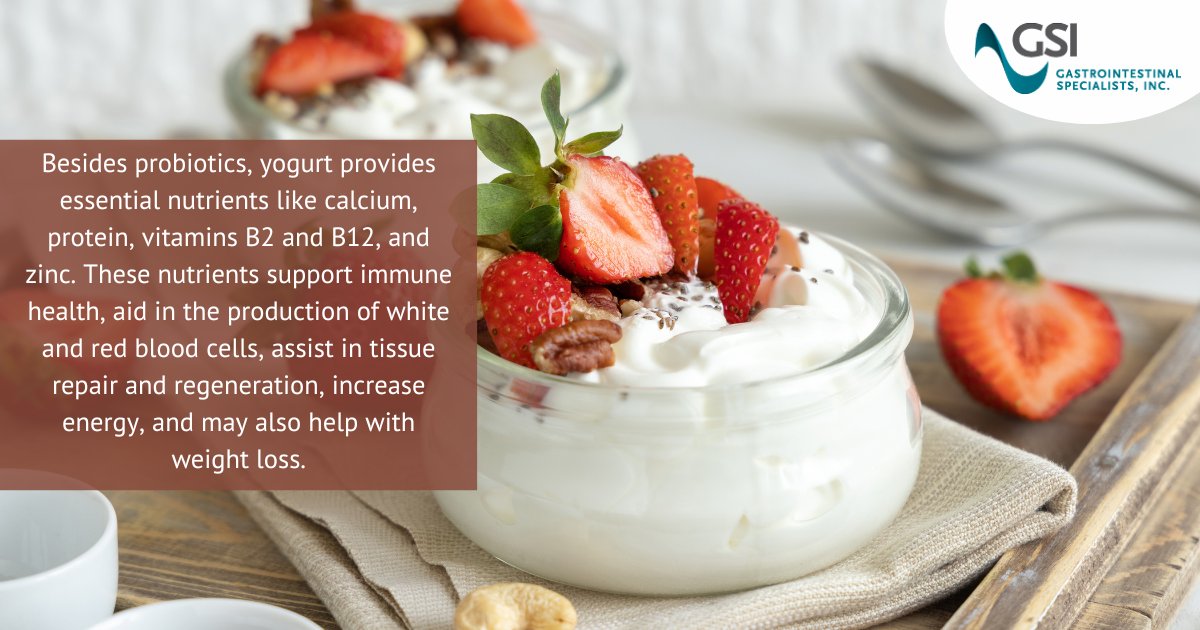 Gastro_VA's tweet photo. Power Up with Yogurt! Packed with probiotics, protein, and essential nutrients, yogurt supports immunity, boosts energy, and helps with weight management. https://t.co/2o3KTrMkGD