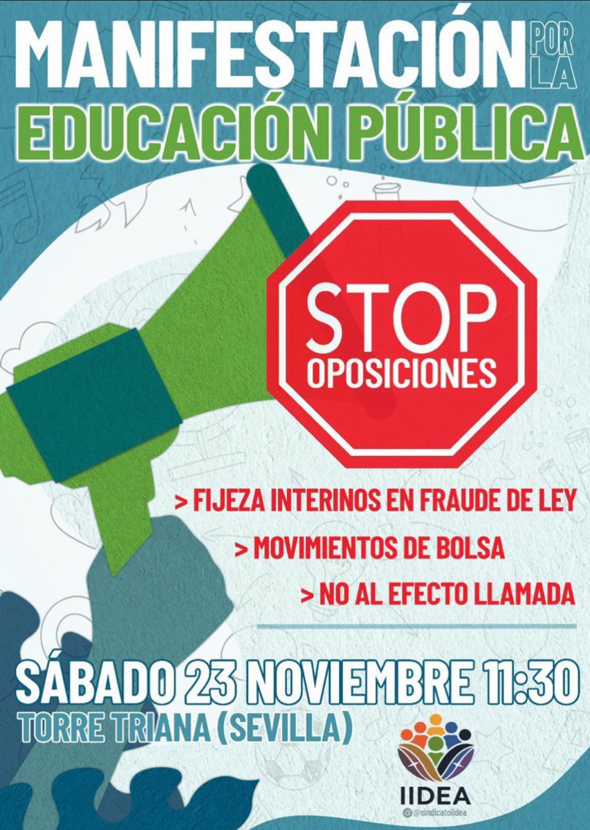 #23NStopOposDocentes
 #23NStopOposDocentes