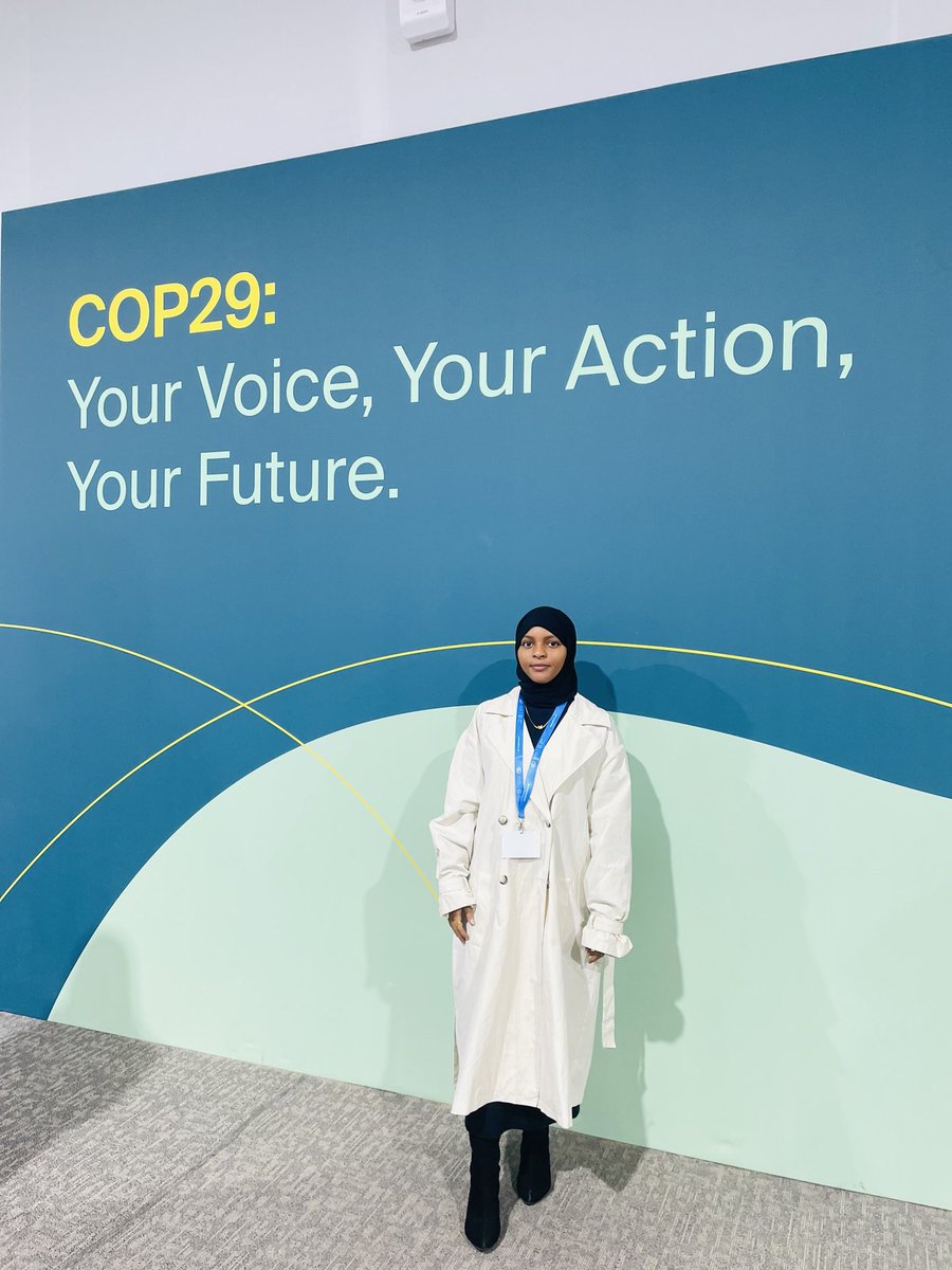 Zamzam_Guutaale's tweet photo. Thrilled to be at #COP29 in Baku! Ready to learn, connect, and advocate for bold climate action. Let’s create a resilient future together! 🌍💪 #TogetherForClimate #COP29 https://t.co/WwSQwAhfxr