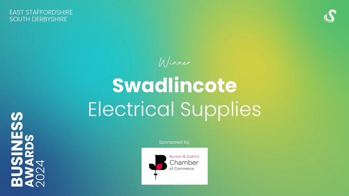 Business Awards East Staffs & South Derbys (@awards_es_sd) on Twitter photo Congratulations to Swadlincote Electrical Supplies, winners of the 'Best Customer Service Performance' award at the 2024 East Staffordshire & South Derbyshire Business Awards ๐
This category is kindly sponsored by <a href="/BurtonDChamber/">Burton & District Chamber</a>. Congratulations to Swadlincote Electrical Supplies, winners of the 'Best Customer Service Performance' award at the 2024 East Staffordshire & South Derbyshire Business Awards ๐
This category is kindly sponsored by <a href="/BurtonDChamber/">Burton & District Chamber</a>.