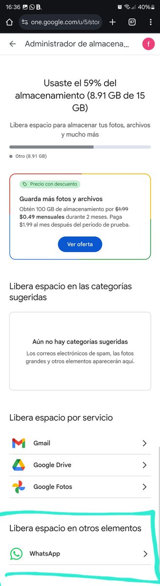 ltaimhs's tweet photo. @yesarelaBM @EstebanChavez27 @hinchadehozier desde tu mail podes tocar la foto de la cuenta donde tenes la copia que queres borrar, vas a almacenamiento usado, bajas y tocas donde dice lo de liberar espacio en wpp, ahí te aparece la opción para borrarlo

yo la borré recién después de que se me hizo la copia nueva https://t.co/7DjbAkzdrH