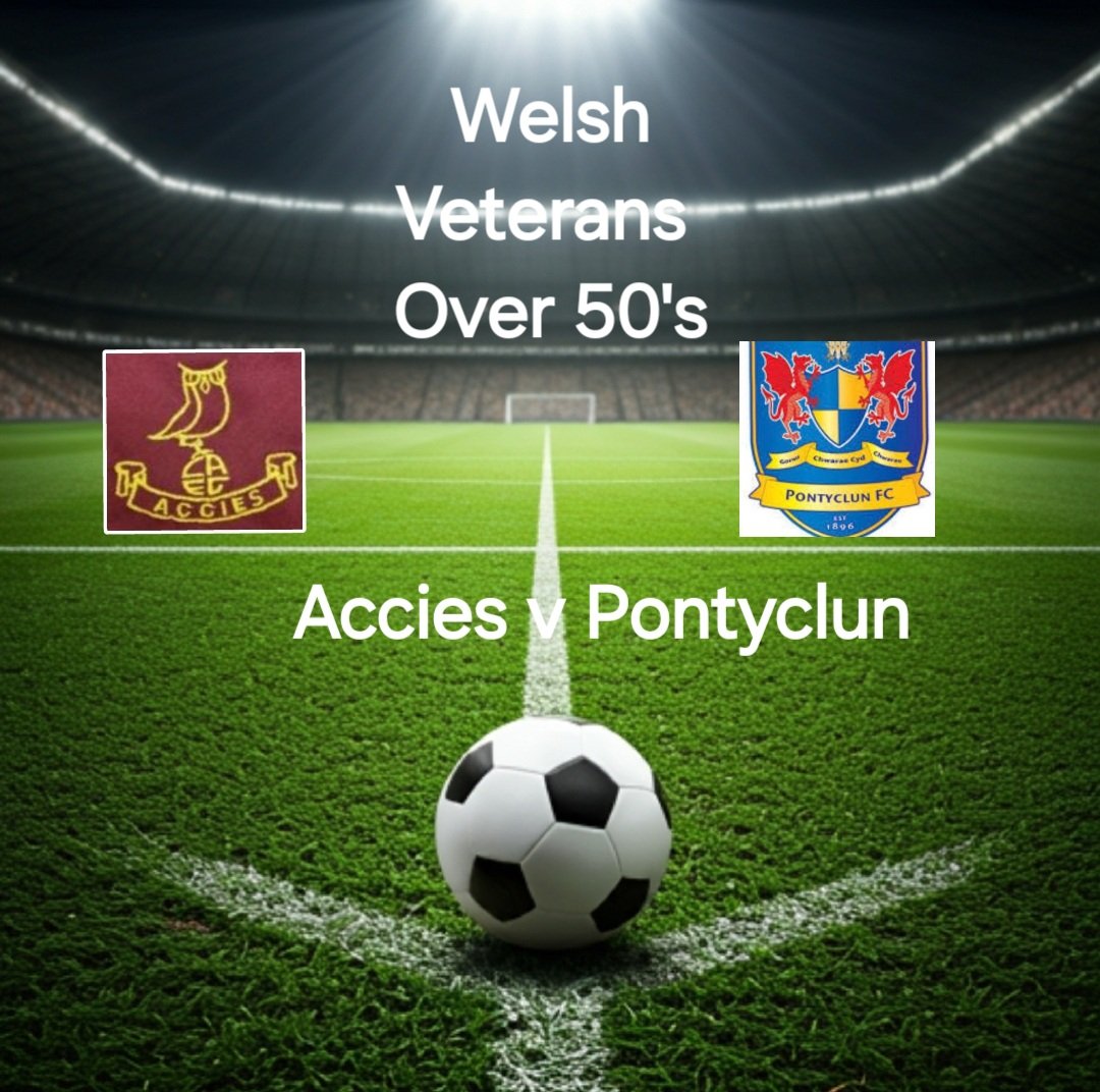 Friday night football at Cardiff Uni Sports centre, where the Accies play <a href="/PontyclunV/">Pontyclun FC Vets</a>. 7pm kick off