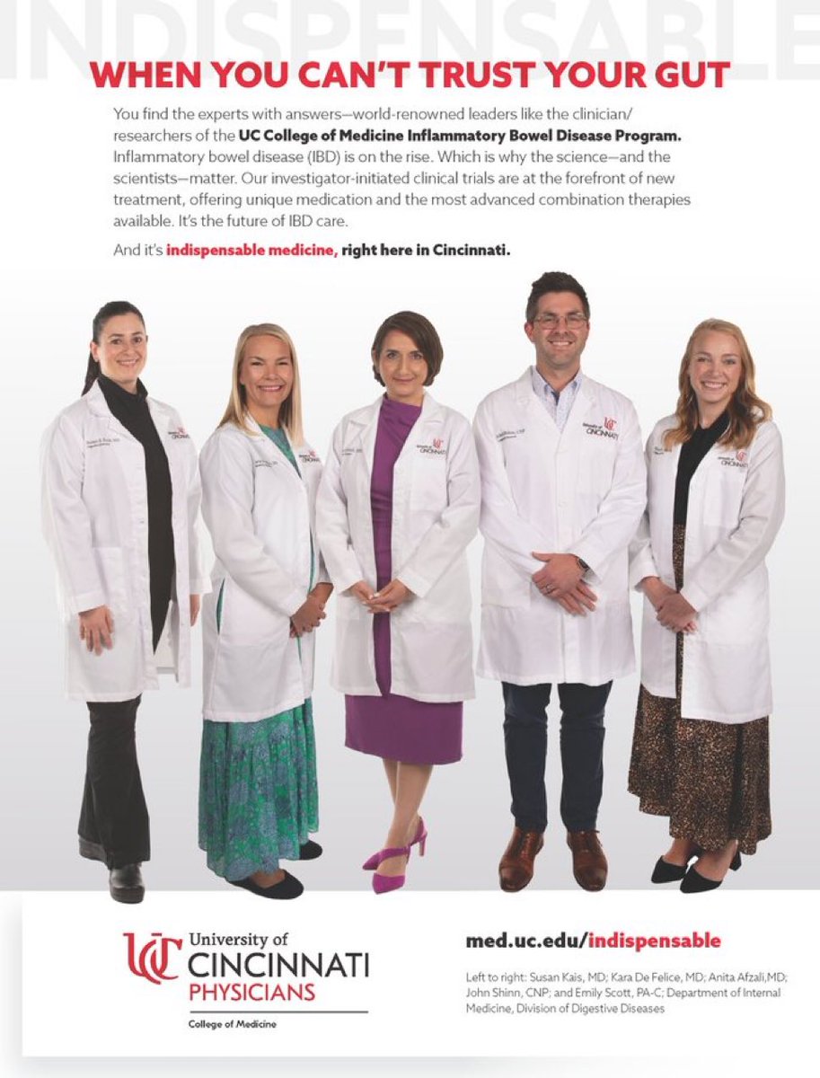 LuisLaraMD1's tweet photo. What a team! Cincinnati has world class IBD care! We are honored to serve you @UCMCGIHEP @UCincyMedicine @UCincyIM @GoBEARCATS @transplant_u @UCincySurg @UCincyPath @GoBearcatsFB @Bengals @fccincinnati @Reds @CityOfCincy @uofcincy #NextLivesHere #InScienceLivesHope @IBD_Afzali https://t.co/N23hTFc2JN