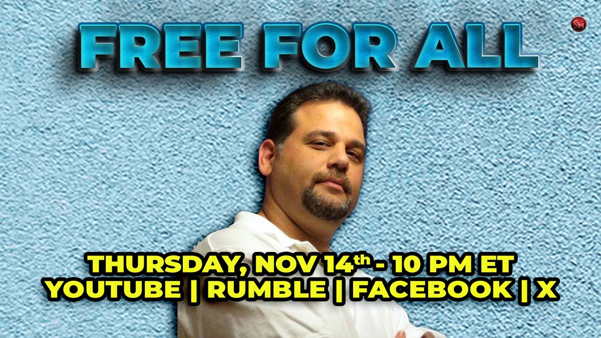GrumblingsMedia's tweet image. Free For All Live - Thu, Nov 14 @ 10 pm ET / 7 pm PT
 
Join Big John and Hodey Johns as they tackle topics of importance to #libertarians. Ask them anything! 

RMBL: tinyurl.com/R-FFA-LS 
FB: tinyurl.com/FB-FFA-LS 
YT: tinyurl.com/YT-FFA-LS 
X: tinyurl.com/X-FFA-LS
