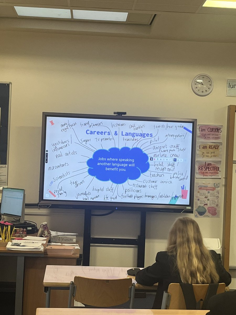 This week we have been looking at Careers in Languages as part of Careers week Scotland 🏴󠁧󠁢󠁳󠁣󠁴󠁿 1G managed to come up with loads of jobs where speaking another language is useful! ✅ <a href="/alvamodlangs/">Alva Mod Langs</a> <a href="/AlvaDyw/">Alva Academy DYW</a>