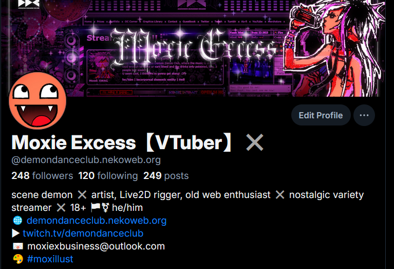 Moxie Excess【VTuber】✖ in bluer skies 🟦☁ tweet media