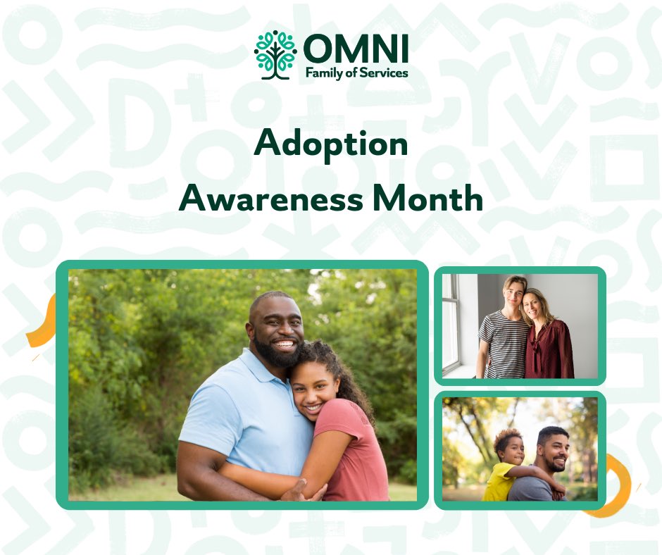TheOmniFamily's tweet image. This #NationalAdoptionMonth, Omni Family of Services is calling on YOU to make a lasting impact.
Will you take the first step toward making a difference? 💙#FosterToAdopt #NationalAdoptionMonth #BeTheChange #OmniFamily #MakeADifference