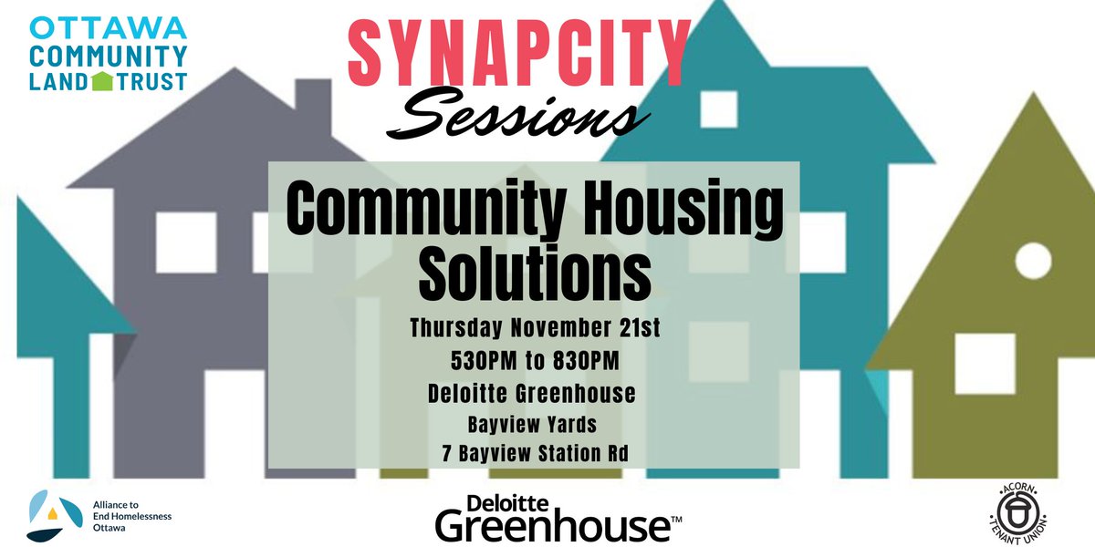 Coming up in 1 weeks’ time, don’t miss Community Housing Solutions as we explore how community can aid in the affordable housing crisis. Capacity is limited so be sure to register now to hold your spot.

bit.ly/SynapcityOCLTH…

#community #housing #affordable #solutions