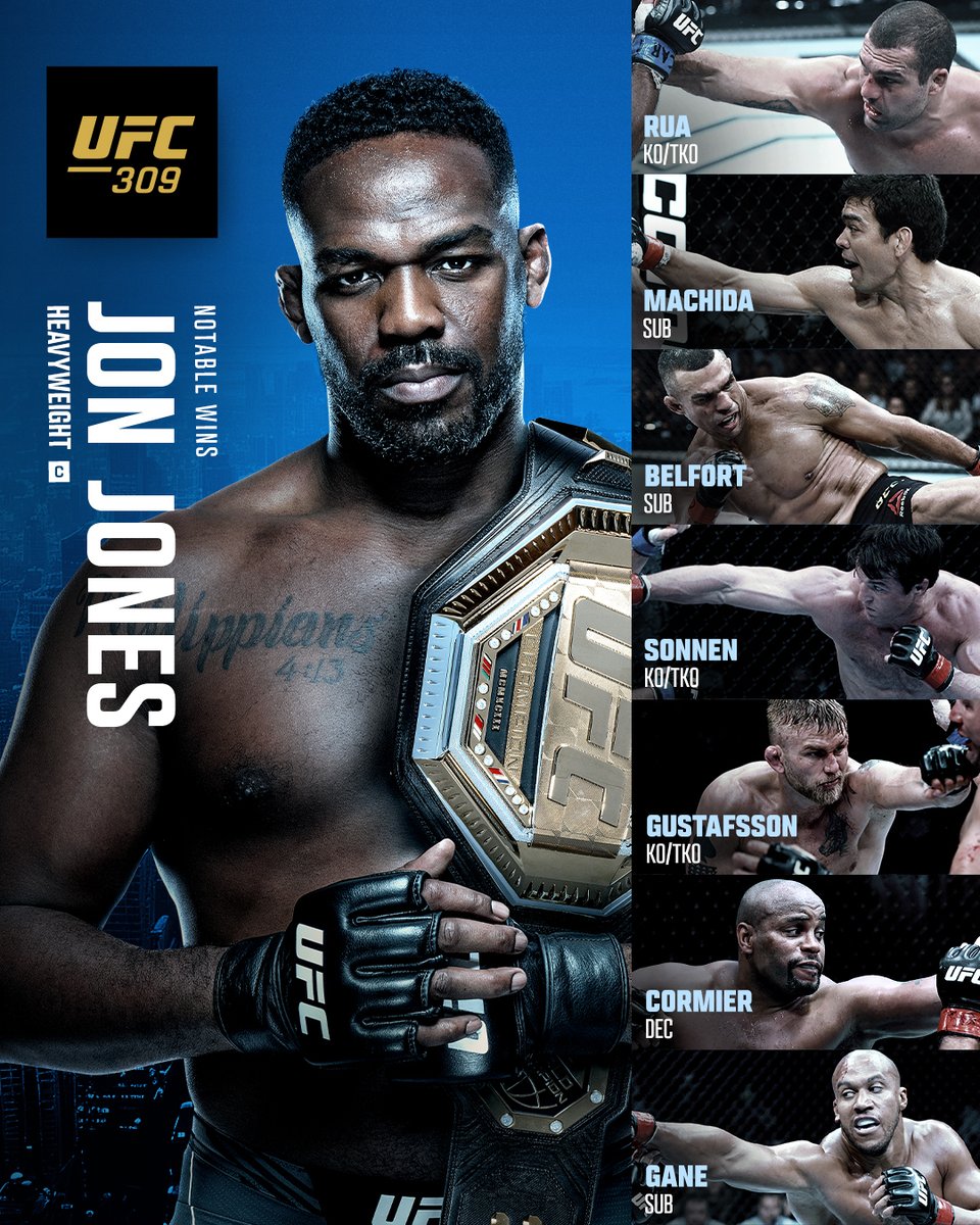 ufc's tweet image. Couple of STACKED resumes 😮‍💨

@JonnyBones &amp;amp; @StipeMiocic have some impressive wins to their names!

 [ #UFC309 LIVE on @ESPNPlus PPV | 10pmET/7pmPT ]