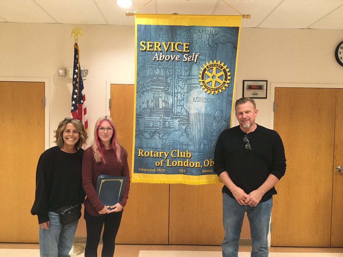 Congratulations to Leland and Gwynn, and their families, who are both London Rotary Club Students of the Month, for October and November, respectively, and were both celebrated today at the Rotary Club luncheon!  Leland and Gwynn, well done!  Keep up the great work!  #GoEagles