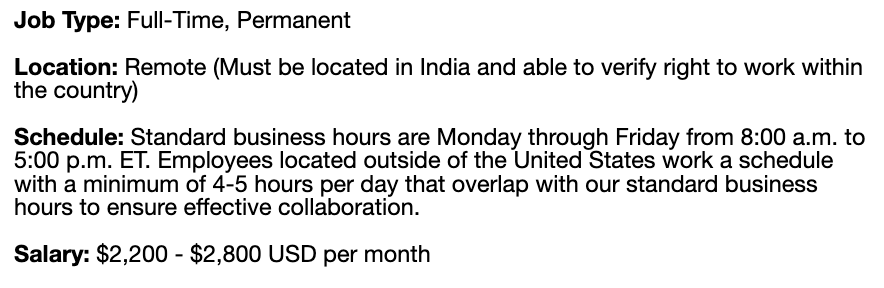 JobFound5's tweet image. Remote Job Opportunity 🚨
Role - Software Developer
Salary - $2,200 - $2,800 USD per month
Skills - HTML, JavaScript, CSS, Java and SQL (RDBMS concepts)
Let us know if you are interested 👇