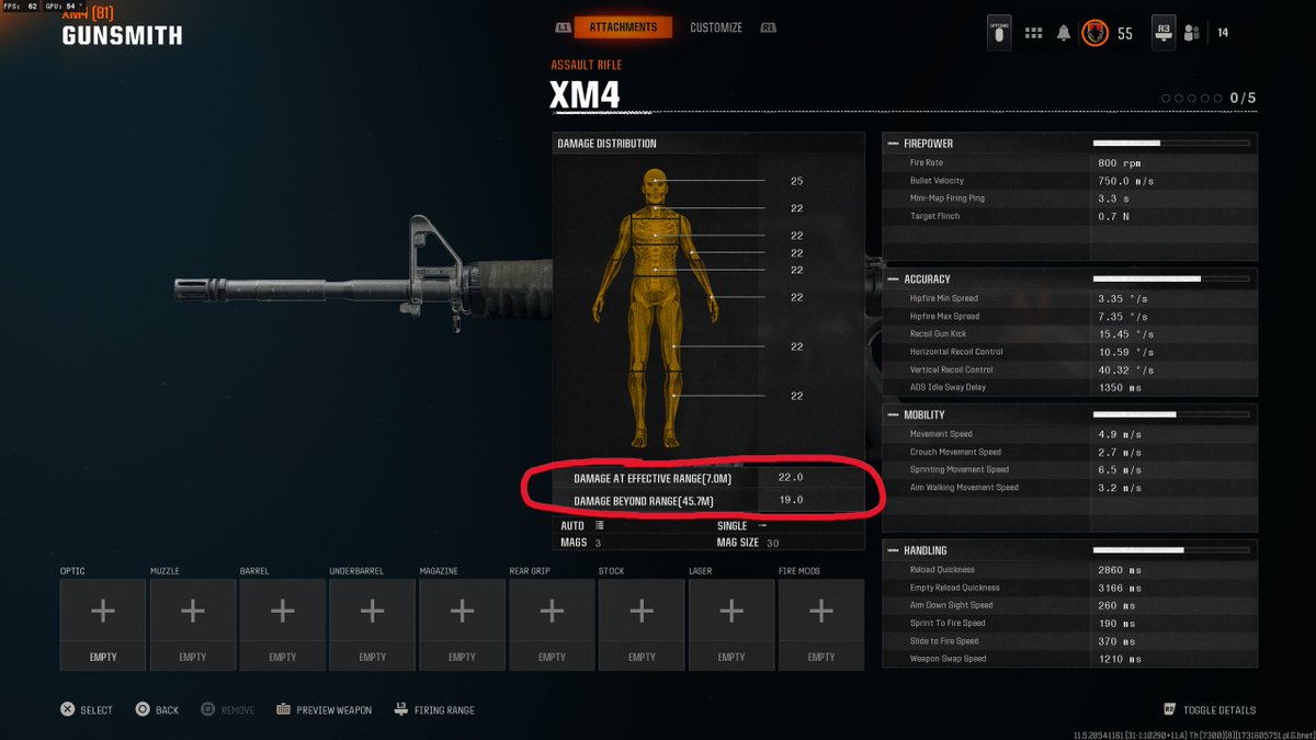 There is a bug with the new update. The damage values match the patch notes from yesterday, but the damage ranges are back to what they were on the release day of #BlackOPS6 . Tested in the Firing Range and Private Match <a href="/Treyarch/">Treyarch</a> <a href="/CODUpdates/">Call of Duty Updates</a> <a href="/CallofDuty/">Call of Duty</a>