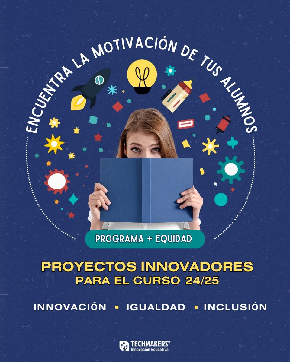 Techmakers_Stem's tweet photo. Con #MásEquidad, adaptamos cada proyecto a las necesidades de cada centro y estudiante 🏫. Apostamos por una educación innovadora e inclusiva, que promueva la igualdad en el aula 🌟. #TransformaciónEducativa #Techmakers #Auladelfuturo https://t.co/4QGuSRlAek