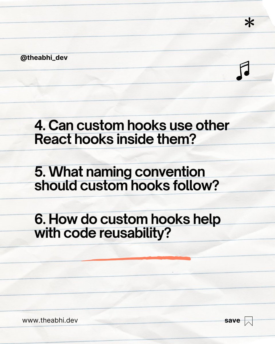 theabhi_dev's tweet image. Want to ace your React interviews? 🤔 Test your knowledge on custom hooks with these 15 essential questions. Are you ready? #ReactInterview #CustomHooks #MERNChallenge